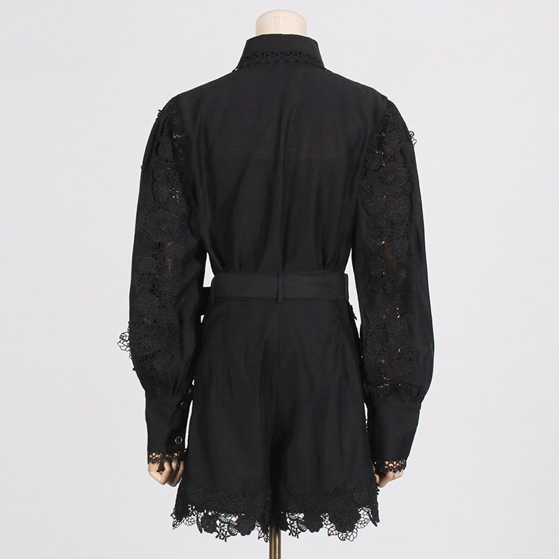 Elegante Polo-Kraag Borduurwerk