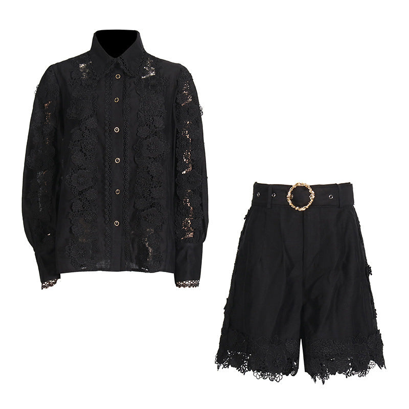 Elegante Polo-Kraag Borduurwerk