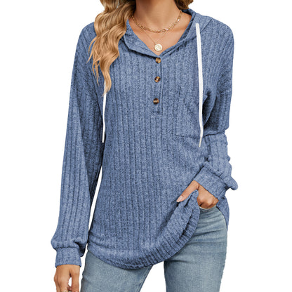 Knopjes Capuchon Trui met Zakken