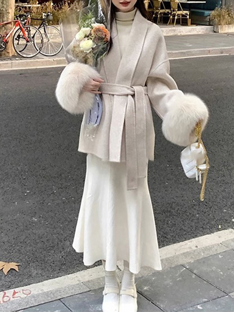 Dubbelzijdige kasjmierjas