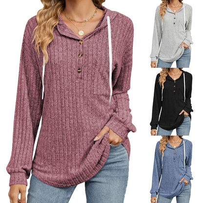 Knopjes Capuchon Trui met Zakken